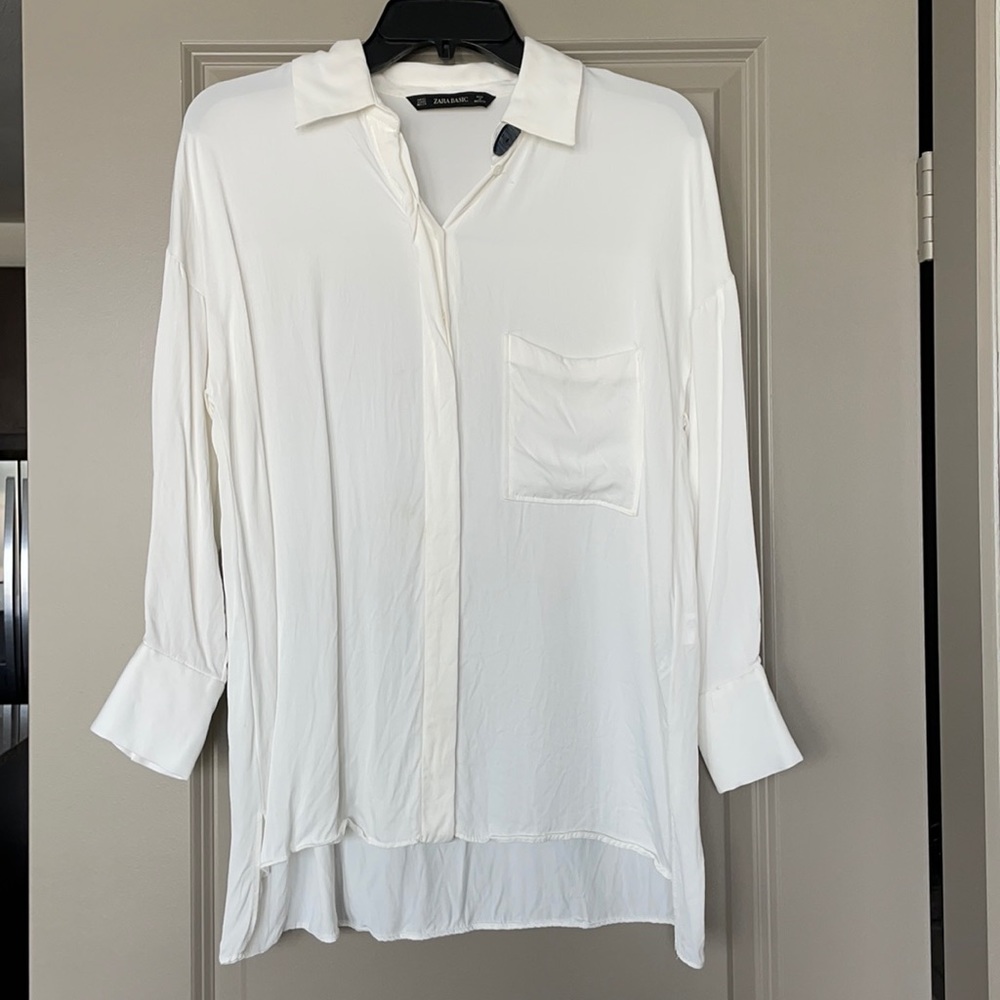 Zara white blouse